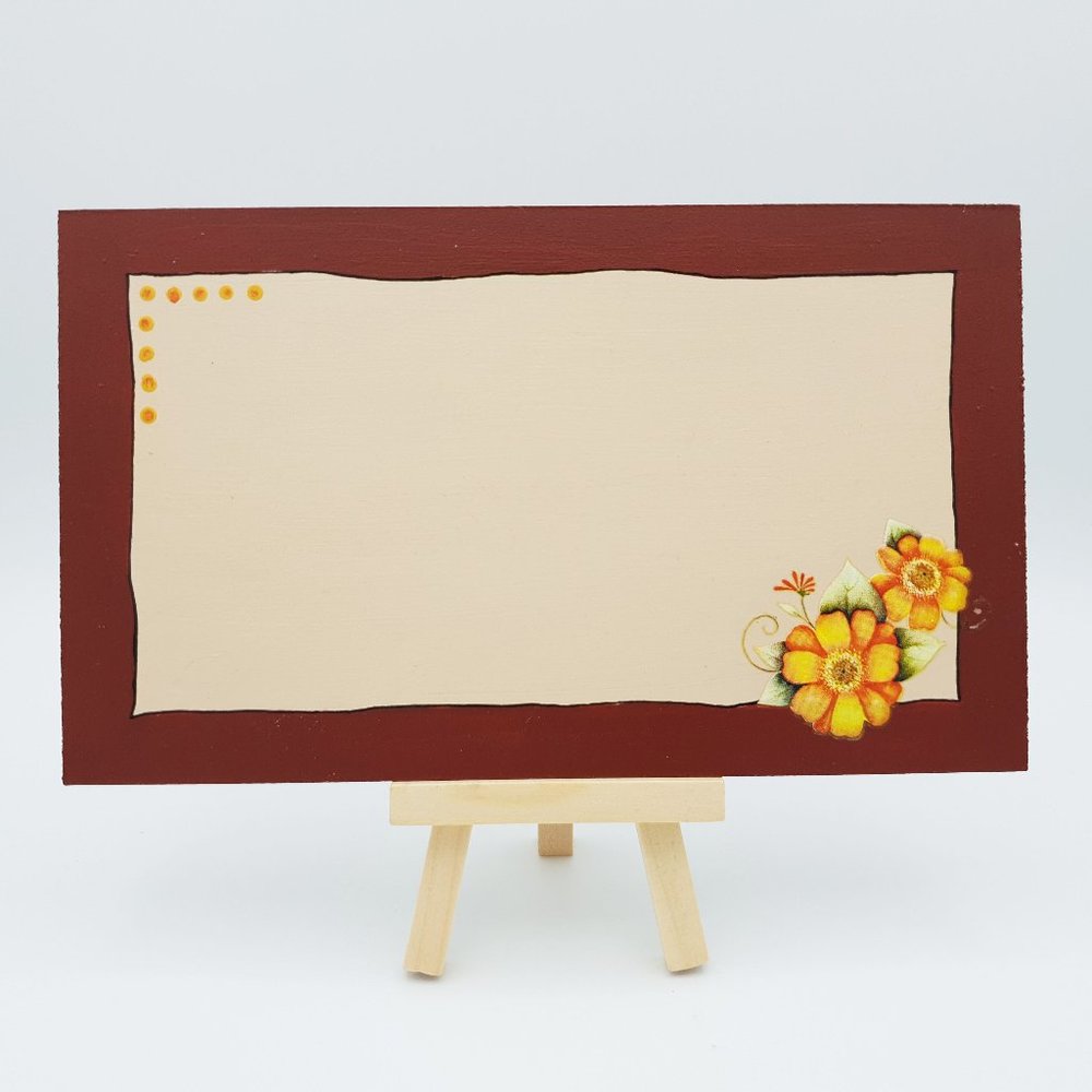 Blank Handmade Door Sign Floral Decor Home Office